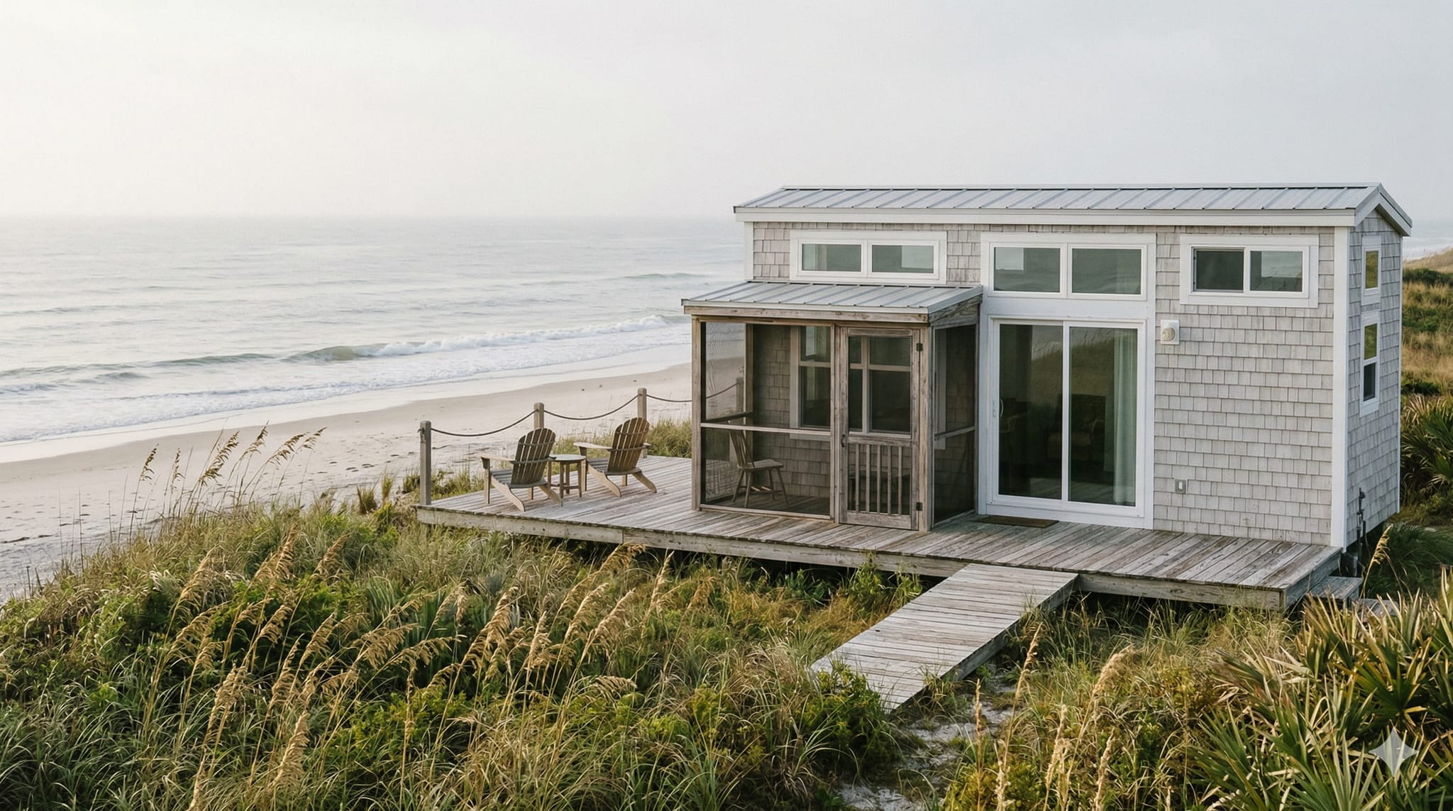Tiny home living in Portland, Maine